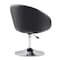 Manhattan Comfort Hopper Swivel Adjustable Height Faux Leather Chair in Black and Polished Chrome, PK2 2-AC036-BK - alternate 7